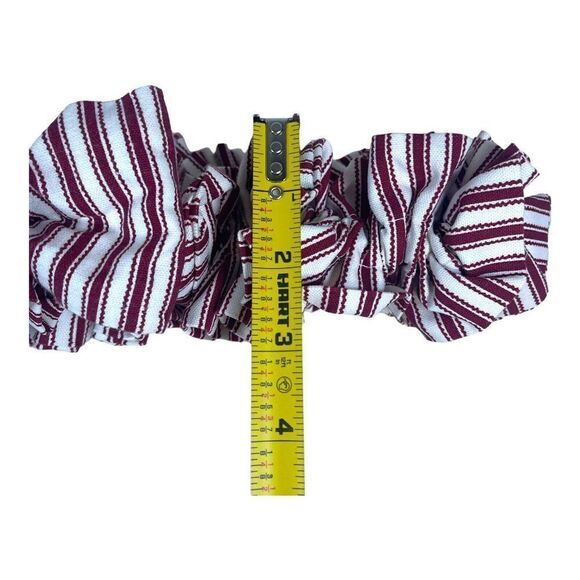 Longaberger Extra Large Traditional Red Striped Fabric Garter Basket Accessory - Picture 4 of 4